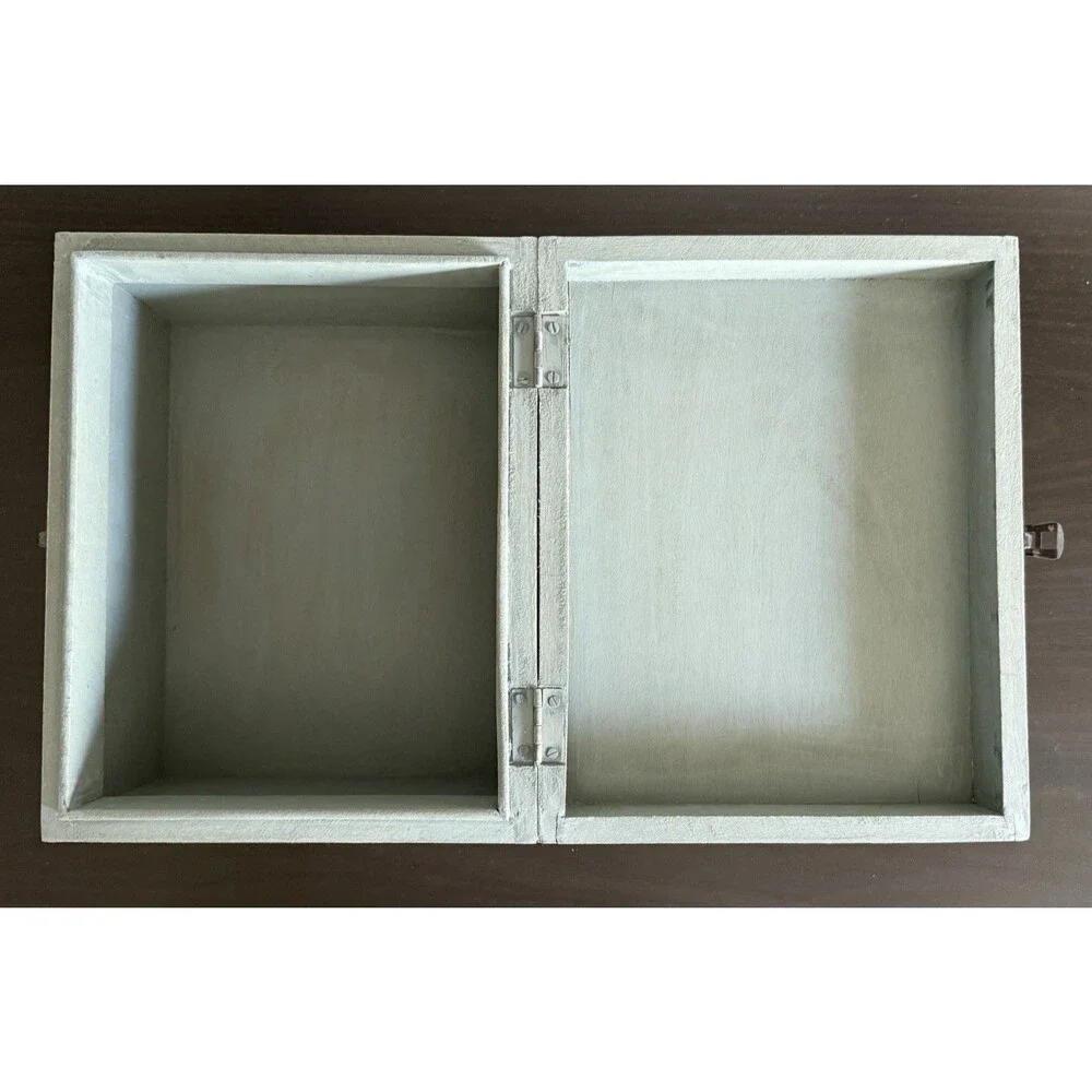 Vintage Hand Carved Wooden Trinket Jewelry Box